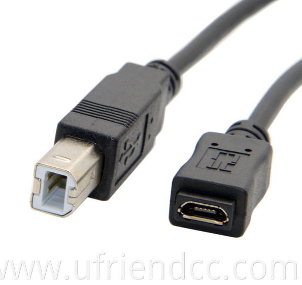 high quality usb cable USB cables USB Type B Male to Type B Female Printer Extension Cable With Panel Mount Screw